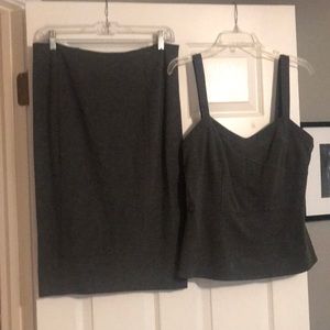 Cabi pencil skirt and peplum camisole set